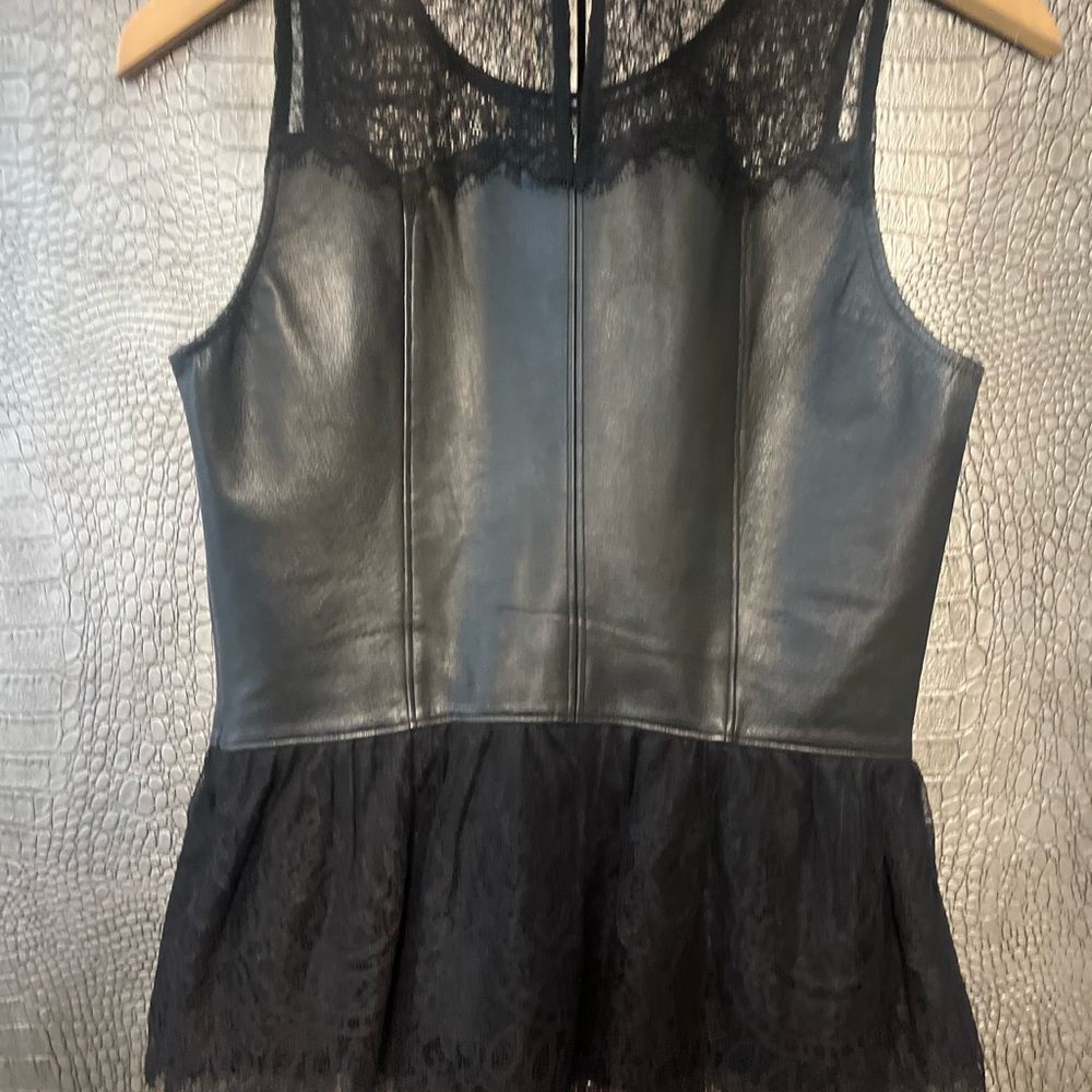 PJK Patterson J. Kincaid Black Lace Sleeveless Top